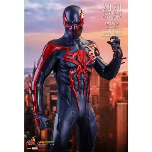 1:6 Marvel : Spider Man Video Game 2018 - Spider Man 2099 Black Suit Figure VGM42 Hot Toys 2020 Toy Fair Exclusive