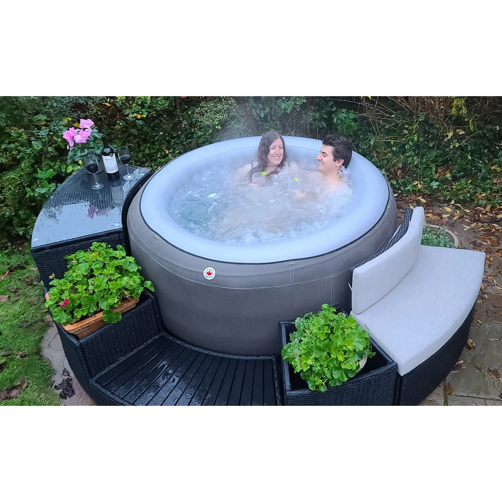 2024 Grand Rapids Inflatable 110-Jet -  3 Speed - 4-Person Hot Tub with LED Light