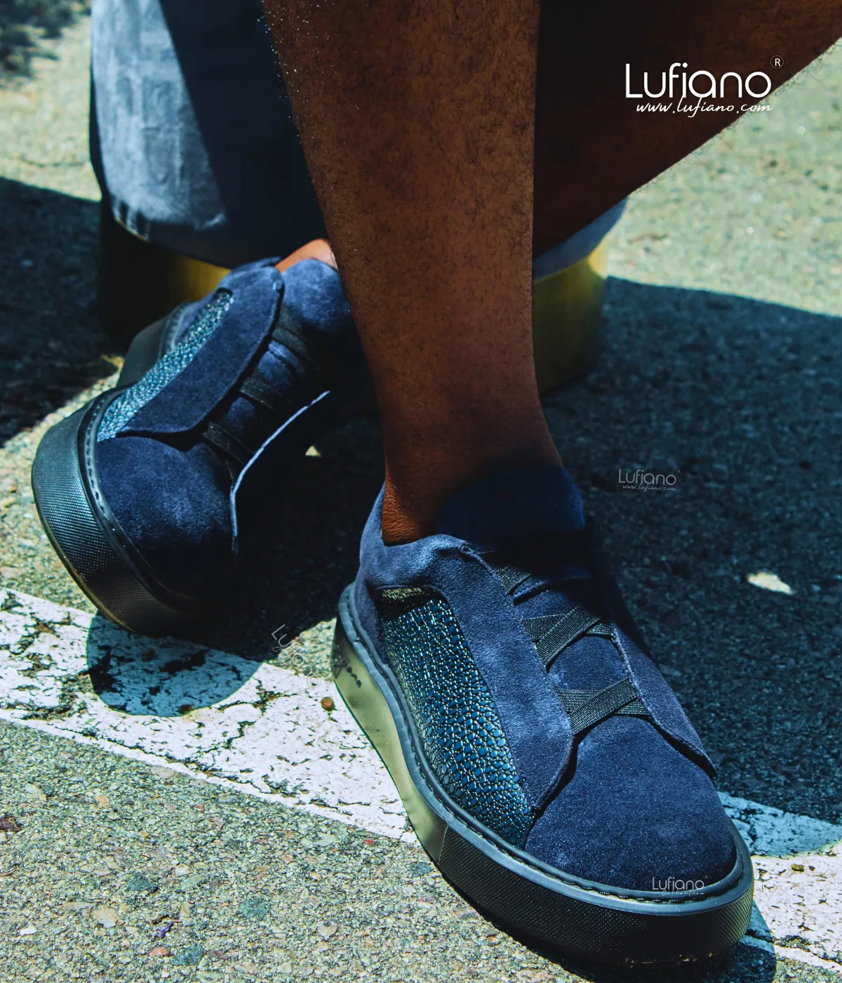 228  Lufiano Slip On :Blue