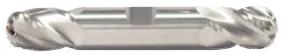 3/16" End Mill Double End Ball. W/Weldon Flats. Flute Length 1/2" OAL 3-1/4" - 4 Flutes - Uncoated