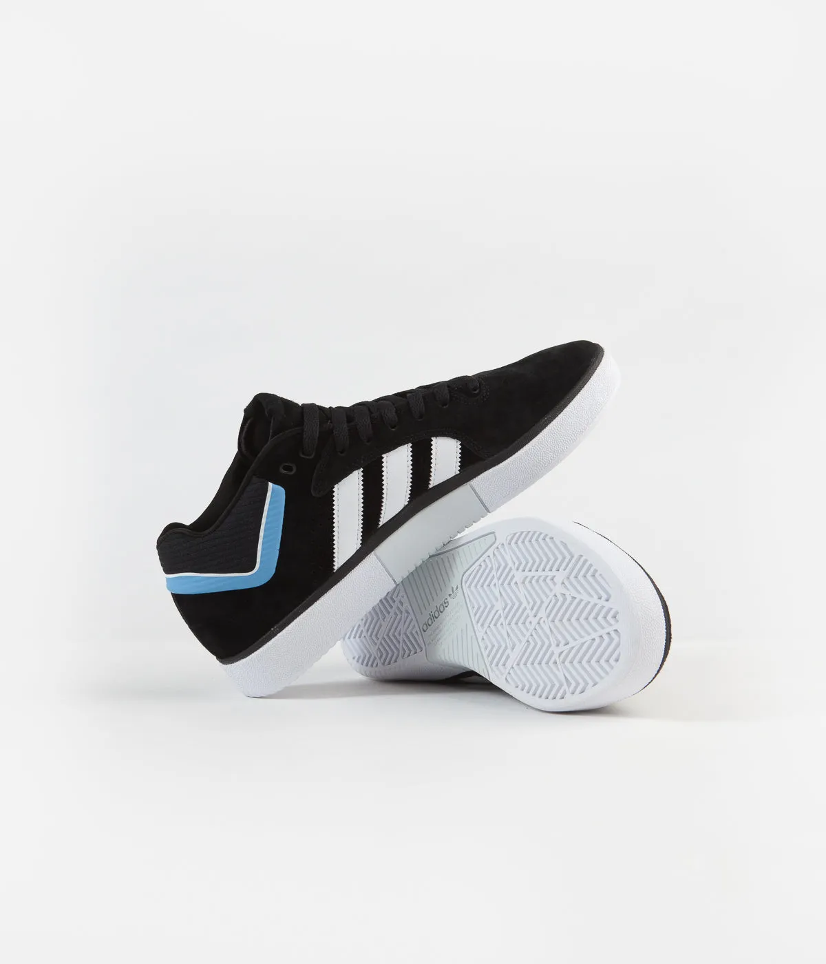 Adidas Tyshawn Shoes - Core Black / White / Light Blue