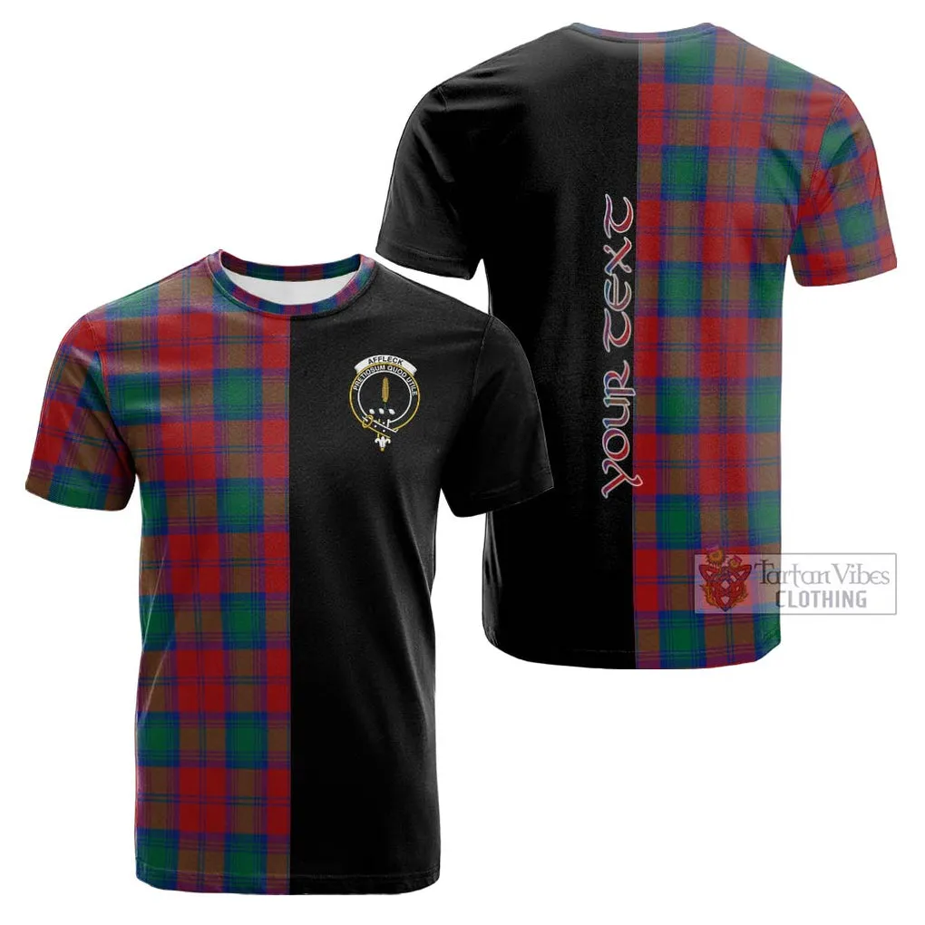 Affleck Tartan Cotton T-shirt with Family Crest and Half Of Me Style