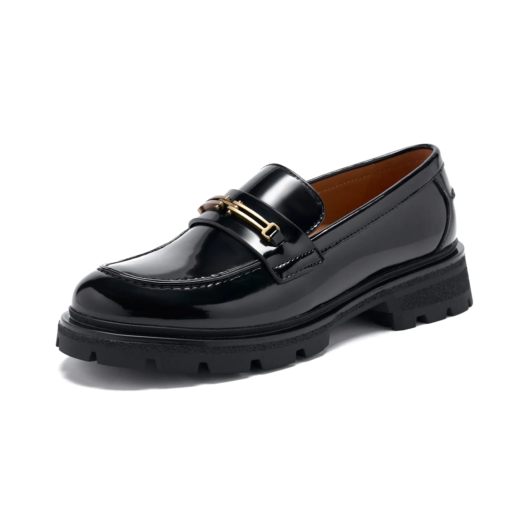 AiciBerllucci -SUNNY -Black Loafers for Women, Business Casual Shoes, Women's Loafers & Slip-Ons, Womens Chunky Loafers Comfortable Platform Loafers for Women