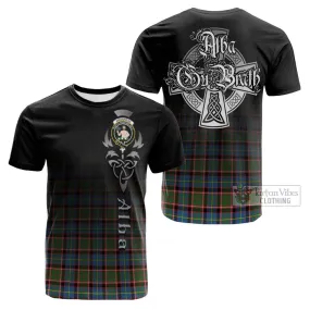 Aikenhead Tartan Cotton T-shirt Featuring Alba Gu Brath Family Crest Celtic Inspired