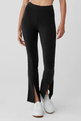 Airbrush 7/8 High Waist Flutter Legging - Black