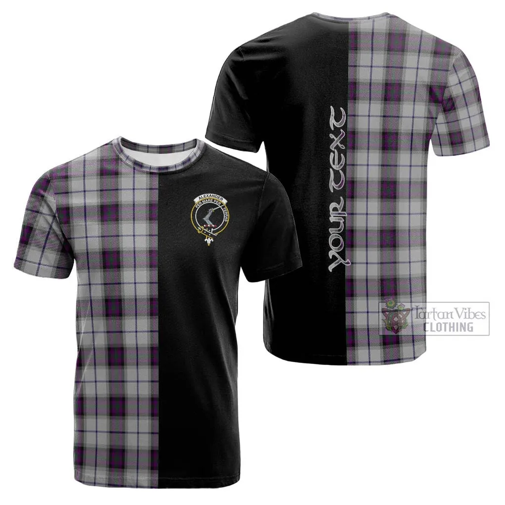 Alexander of Menstry Dress Tartan Cotton T-shirt with Family Crest and Half Of Me Style