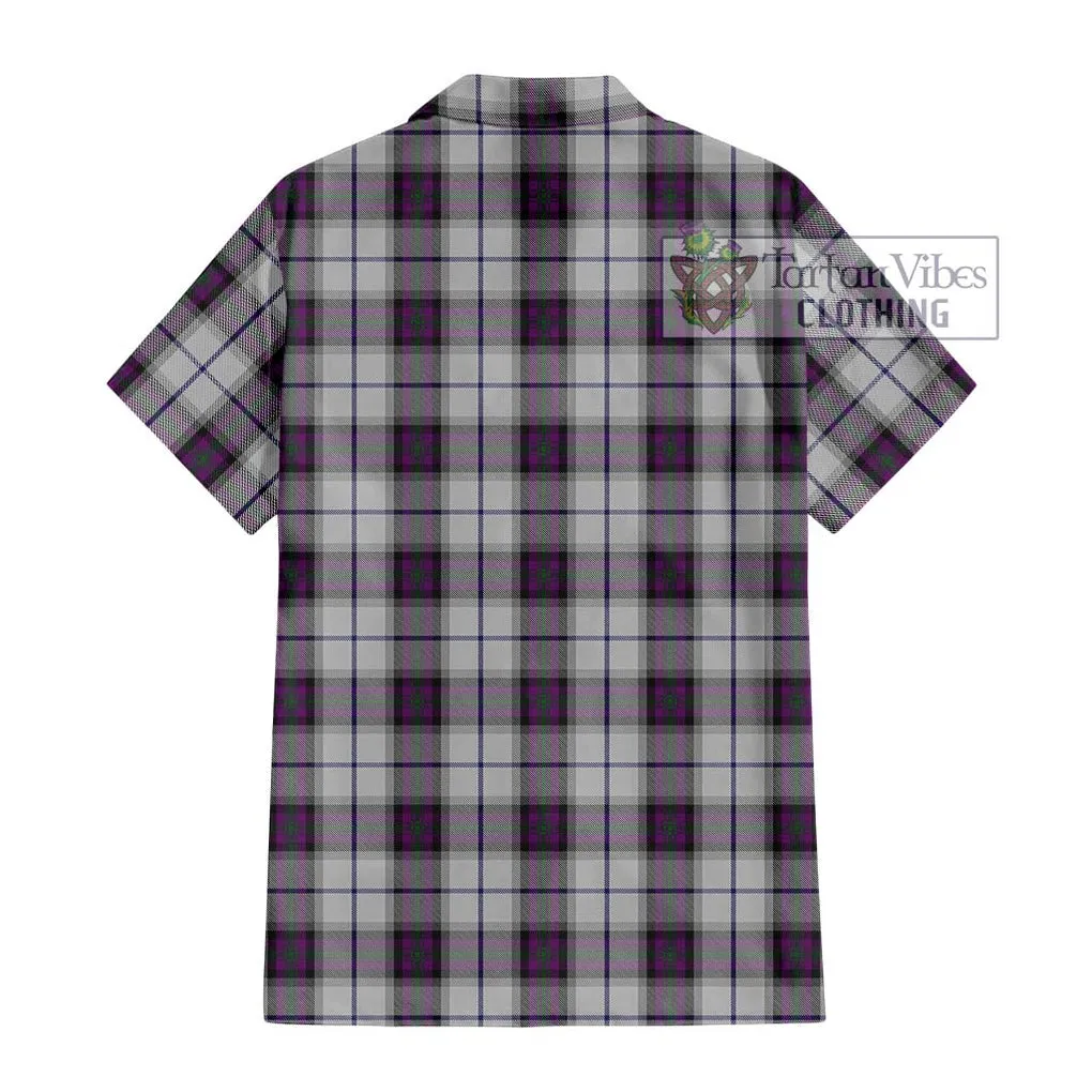 Alexander of Menstry Dress Tartan Short Sleeve Button Shirt with Family Crest DNA In Me Style