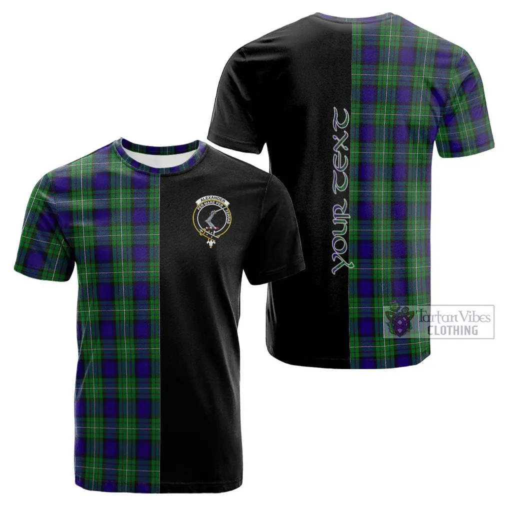 Alexander Tartan Cotton T-shirt with Family Crest and Half Of Me Style