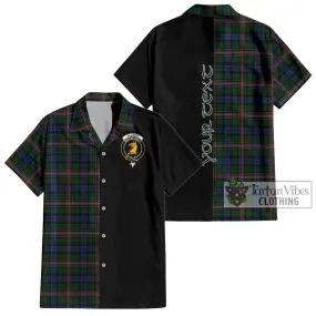 Allison Tartan Short Sleeve Button Shirt with Family Crest and Half Of Me Style