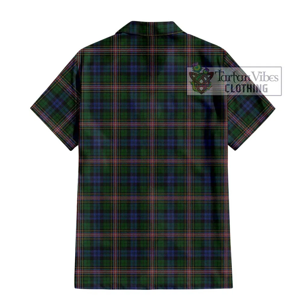 Allison Tartan Short Sleeve Button Shirt with Family Crest DNA In Me Style