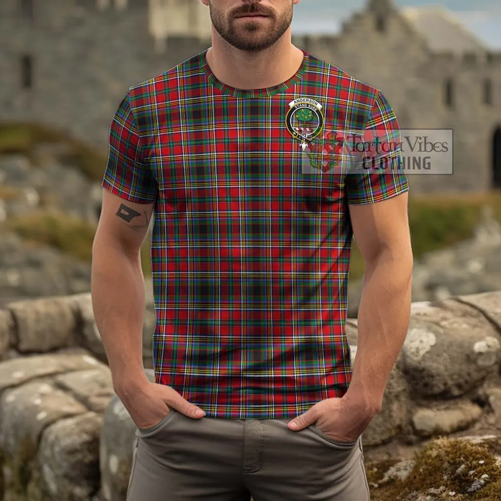 Anderson of Arbrake Tartan Cotton T-Shirt with Family Crest