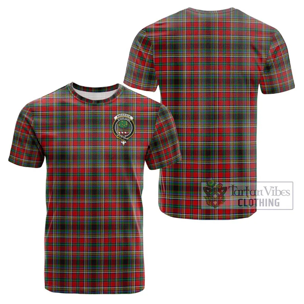 Anderson of Arbrake Tartan Cotton T-Shirt with Family Crest