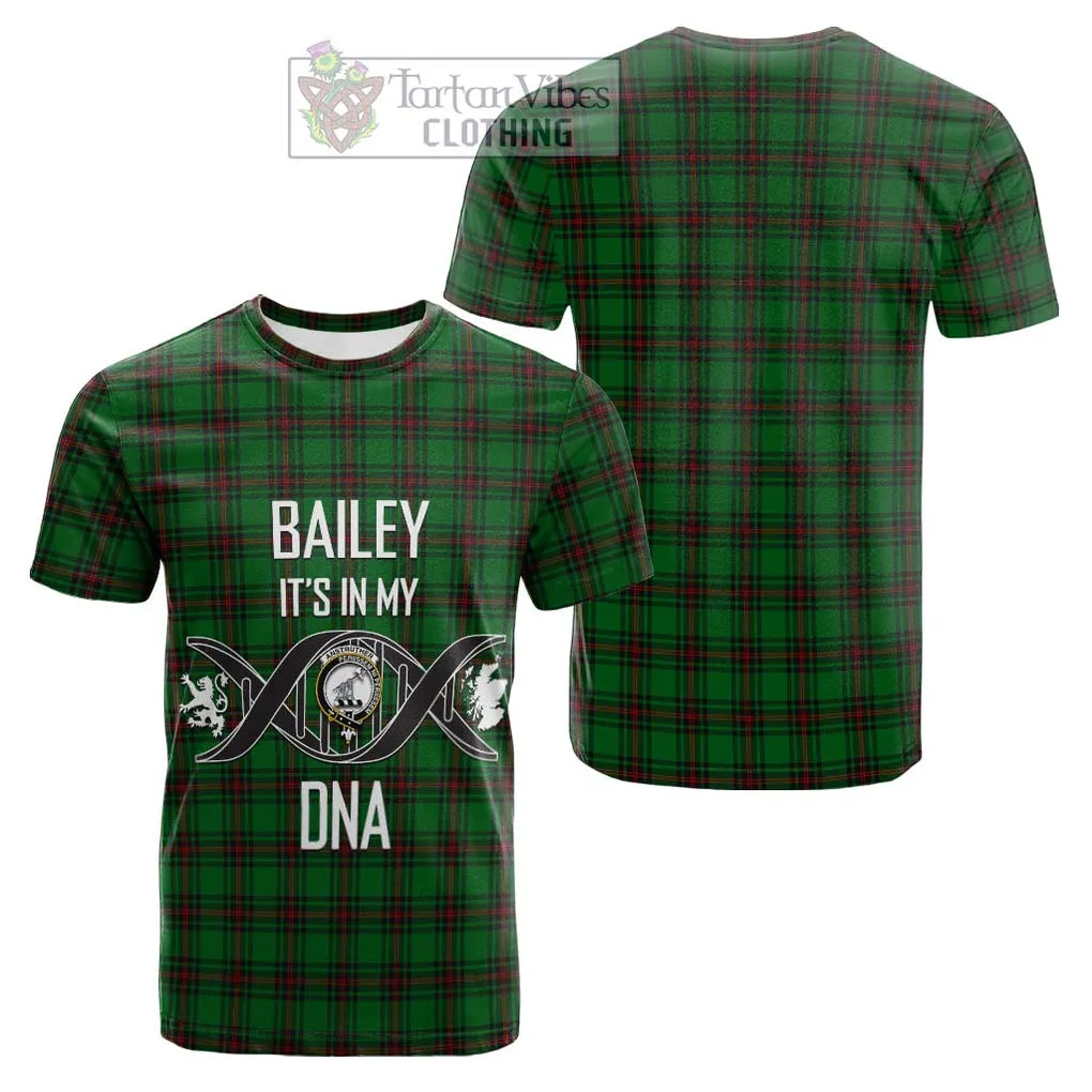 Anstruther Tartan Cotton T-shirt with Family Crest DNA In Me Style