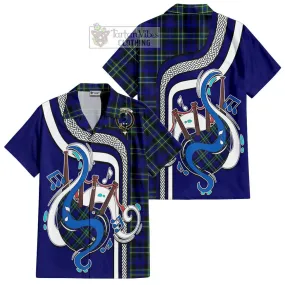 Arbuthnot Modern Tartan Short Sleeve Button Shirt with Epic Bagpipe Style