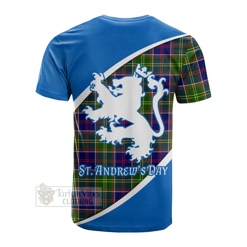 Arnott Family Crest Tartan Cotton T-shirt Celebrate Saint Andrew's Day in Style