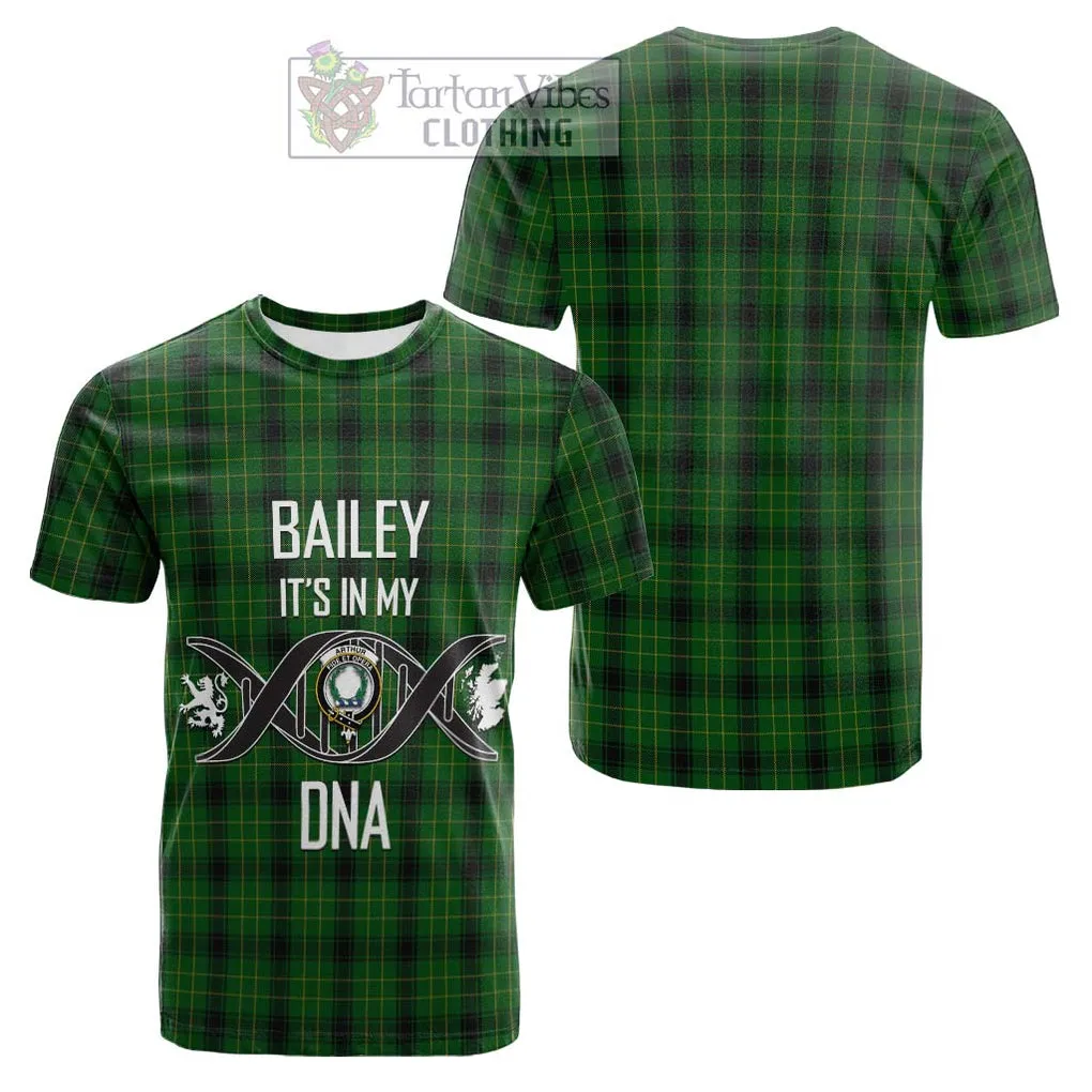 Arthur Highland Tartan Cotton T-shirt with Family Crest DNA In Me Style