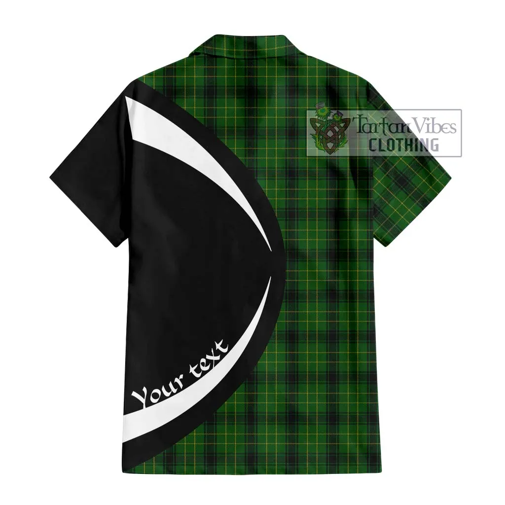 Arthur Highland Tartan Short Sleeve Button Up with Family Crest Circle Style