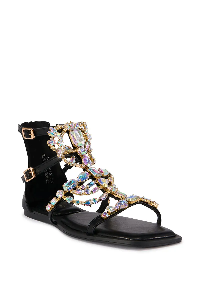 AZALEA WANG KIRBIE EMBELLISHED GLADIATOR SANDAL