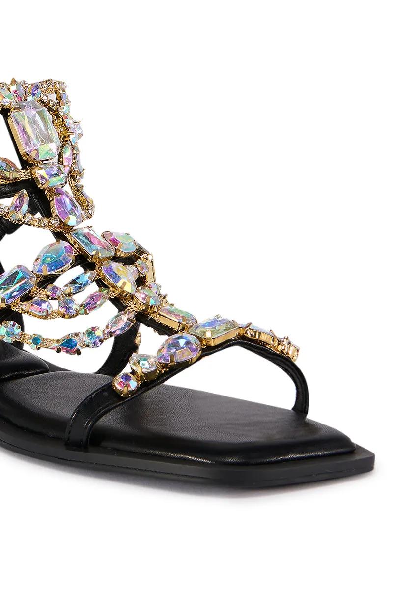 AZALEA WANG KIRBIE EMBELLISHED GLADIATOR SANDAL