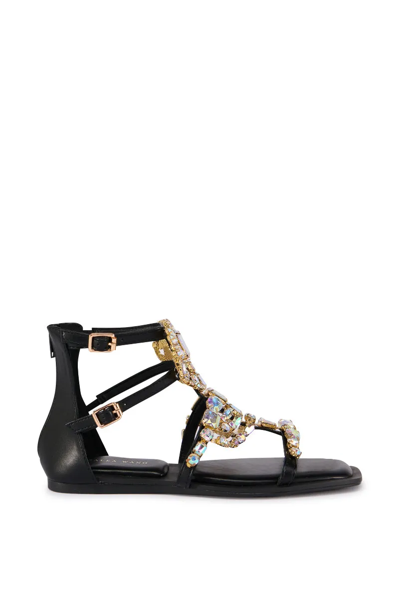 AZALEA WANG KIRBIE EMBELLISHED GLADIATOR SANDAL