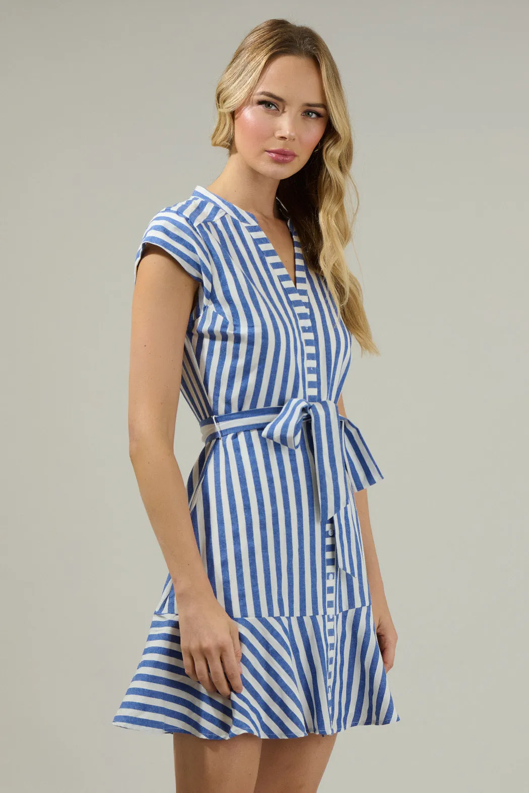 Babette Striped Shirt Mini Dress