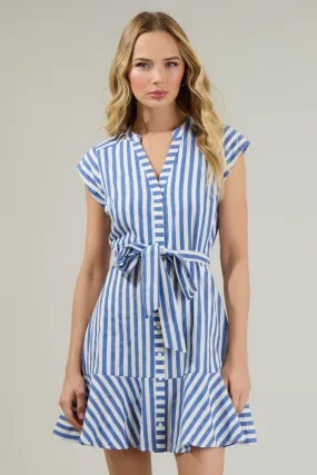 Babette Striped Shirt Mini Dress