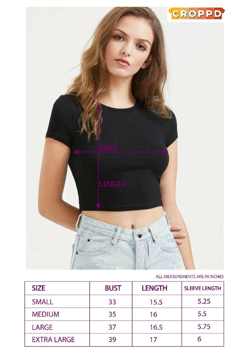 Backspace Graphic Printed Purple Crop Top