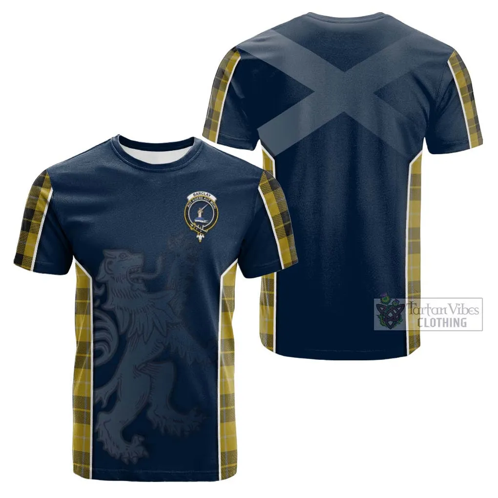 Barclay Dress Tartan Cotton T-shirt with Family Crest and Lion Rampant Vibes Sport Style