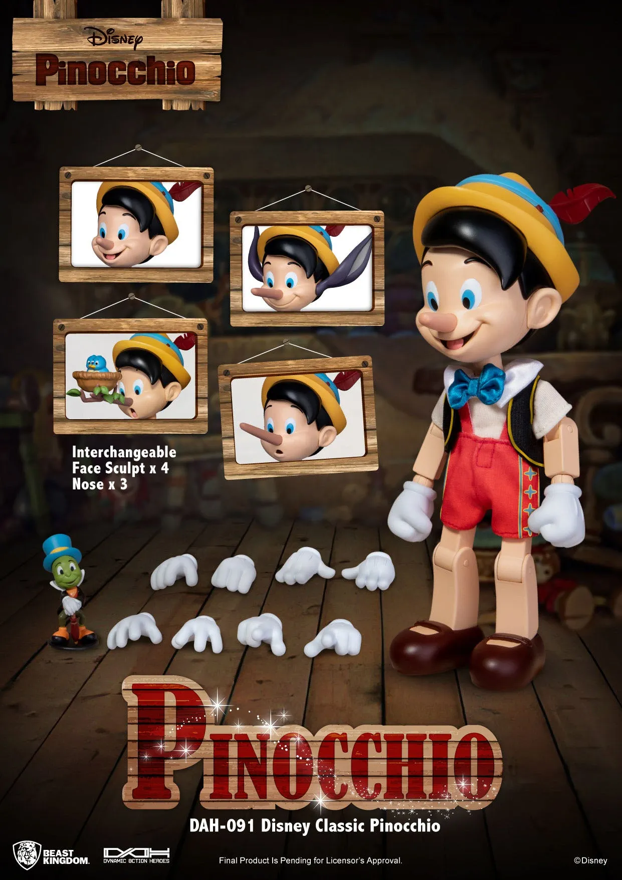 Beast Kingdom Disney Classic Pinocchio Dynamic 8ction Heroes 1/9 Action Figure