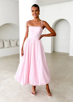 Bec Bubble Midi Dress - Blush