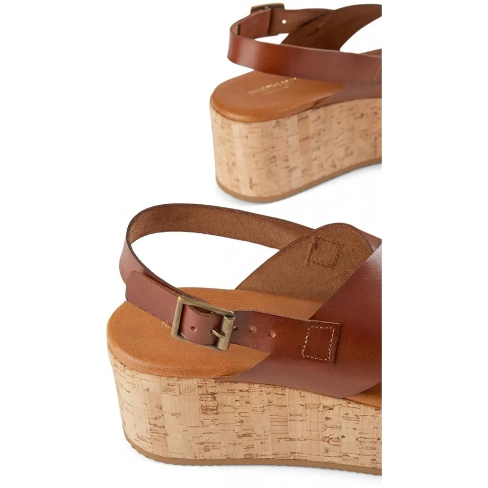 Begonia Cross Sandals Leather - TAN