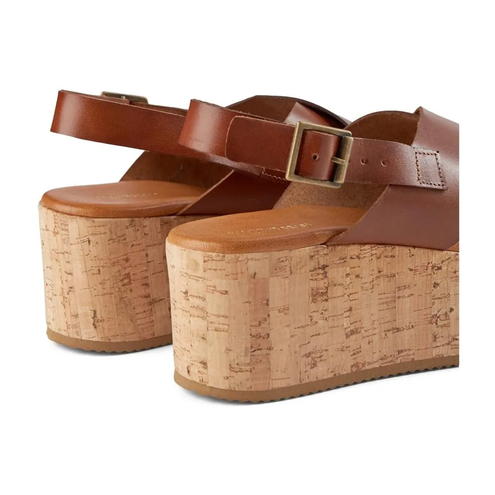 Begonia Cross Sandals Leather - TAN