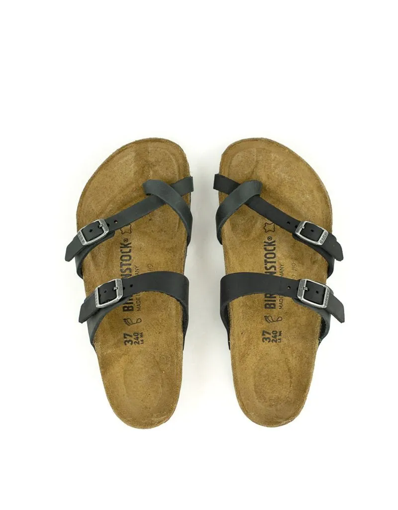 Birkenstock — Mayari Oiled Leather - Black Regular Width