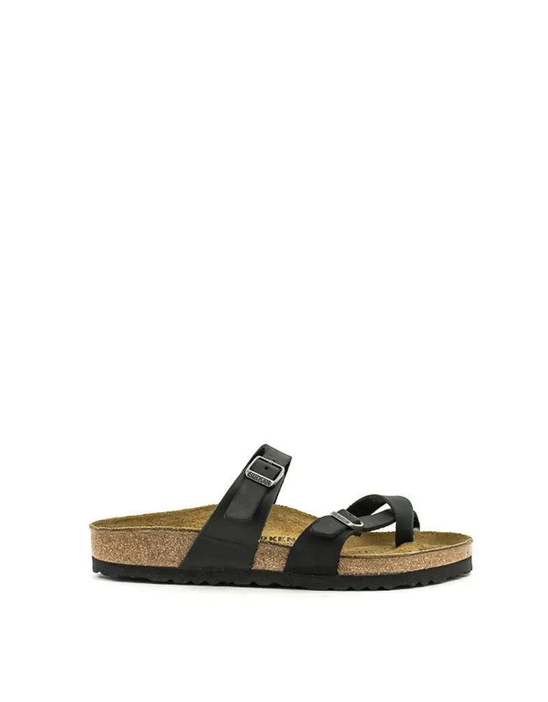 Birkenstock — Mayari Oiled Leather - Black Regular Width