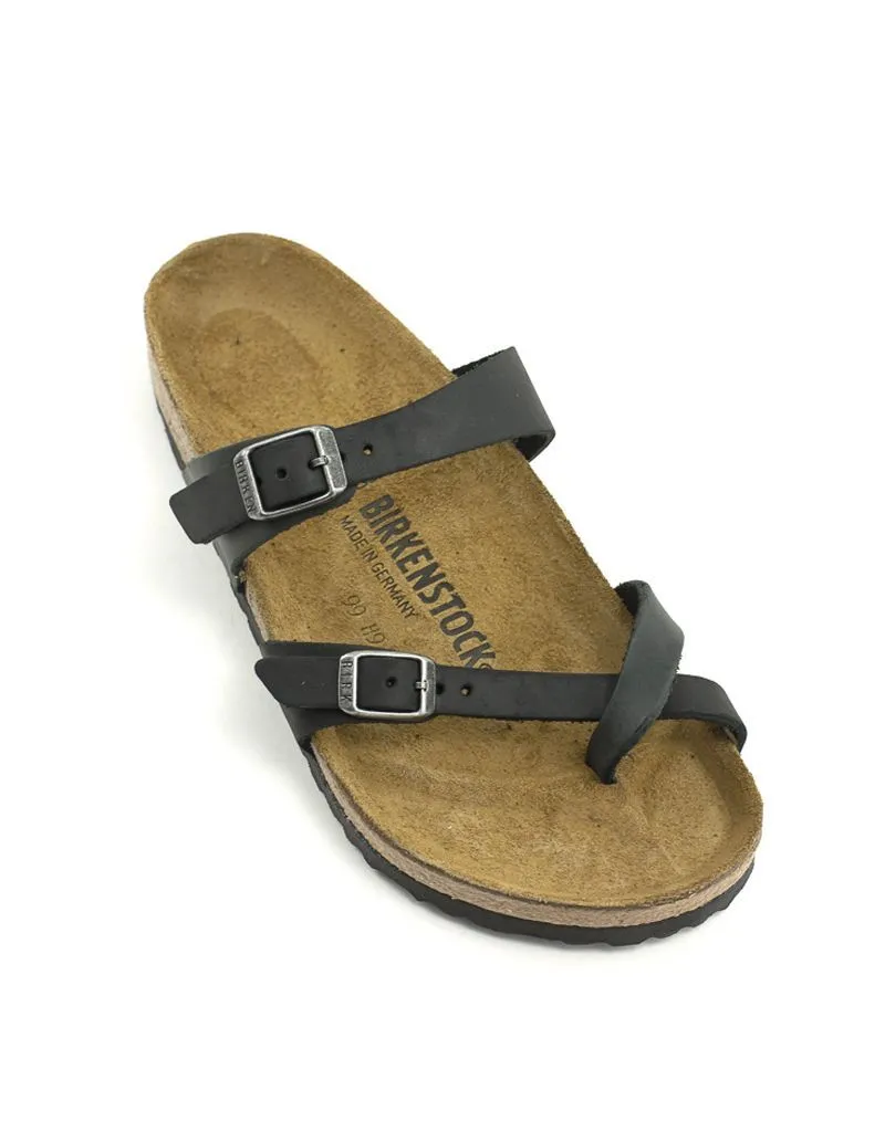 Birkenstock — Mayari Oiled Leather - Black Regular Width