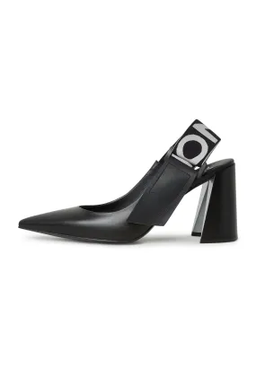 Block Heeled Slingback Pumps Jimena - Black