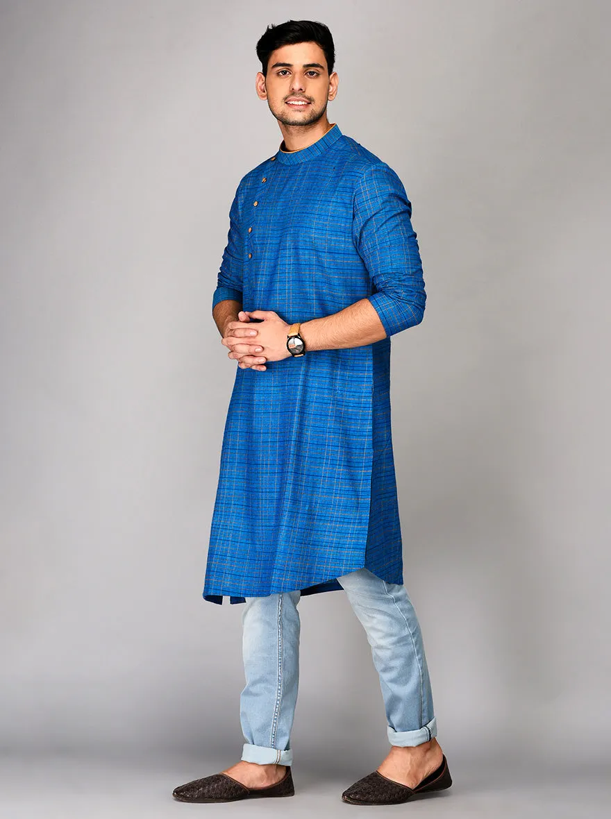 Blue Asymmetric Kurta | Azania