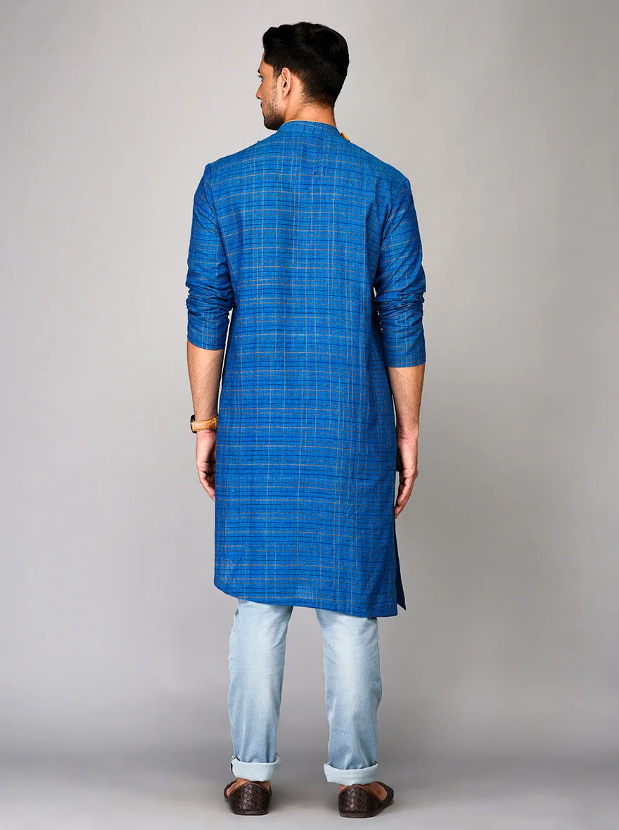 Blue Asymmetric Kurta | Azania