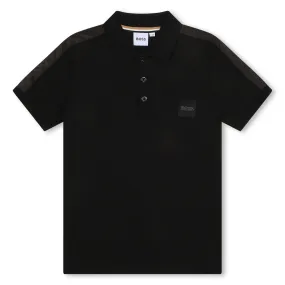 BOSS KIDSWEAR Black Short Sleeve Polo