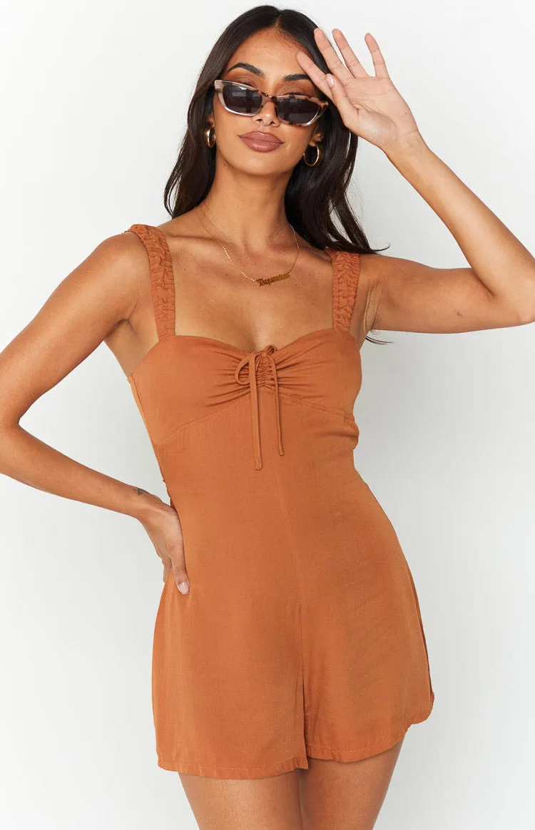 Calla Brown Utility Playsuit