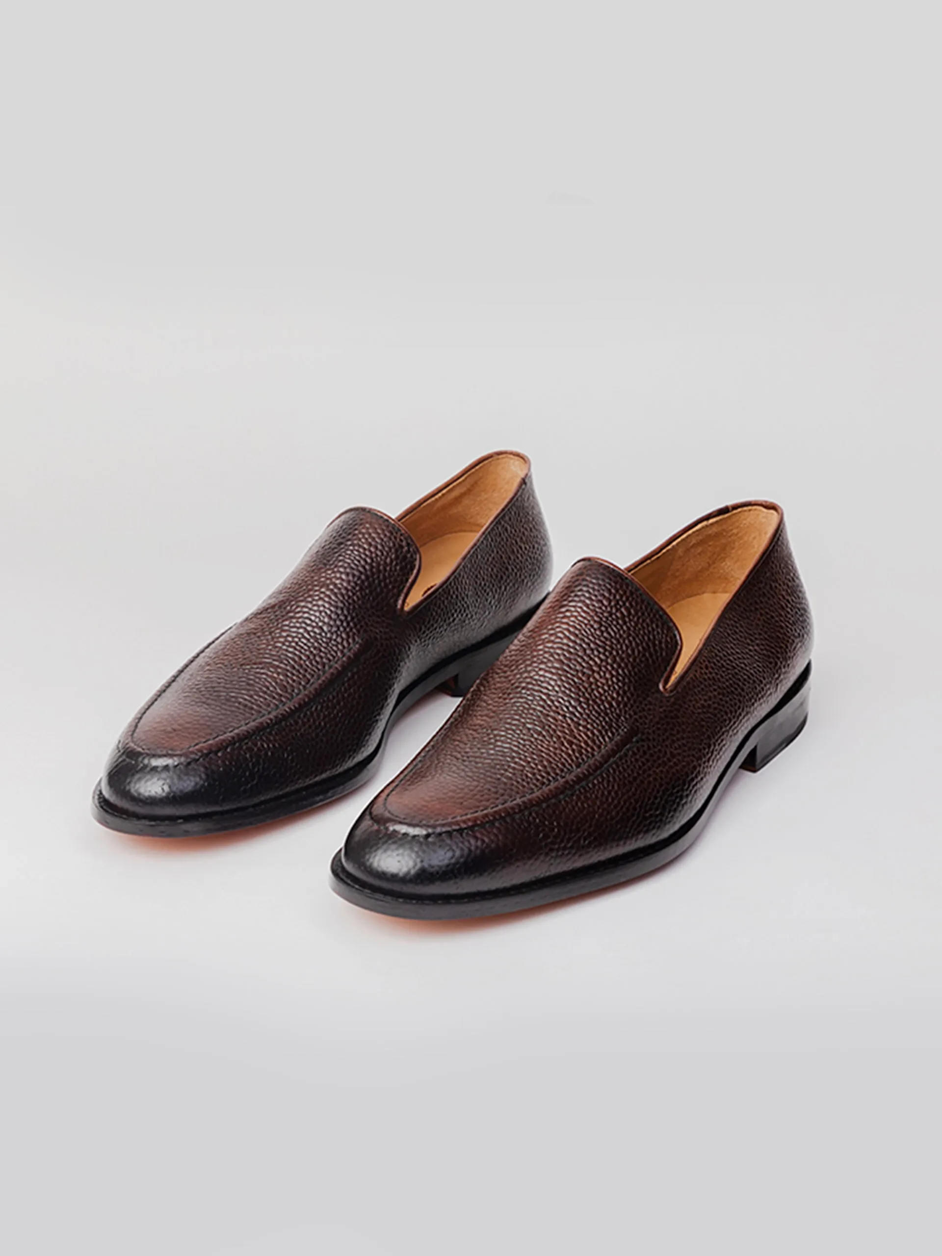 Carter Loafer - Dark Brown Grain