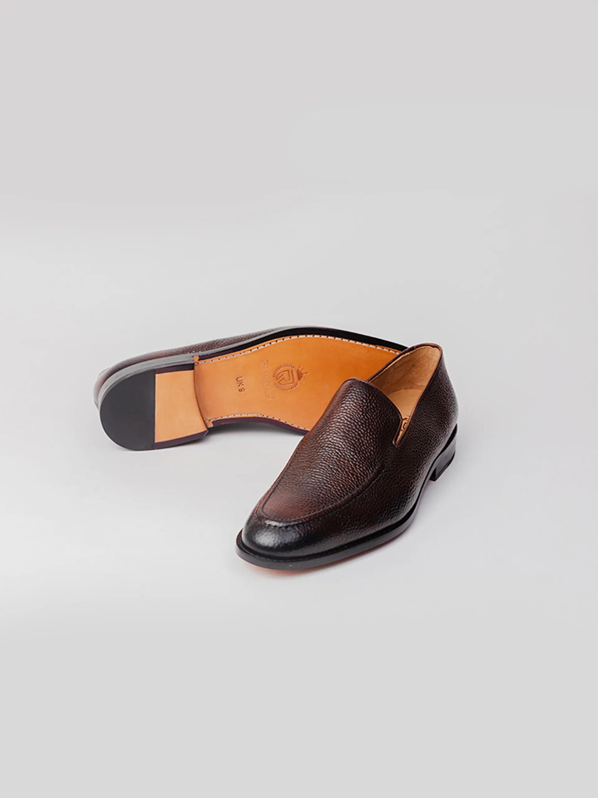 Carter Loafer - Dark Brown Grain