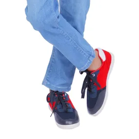 Casual Lace Up Sneakers For Boys - Red