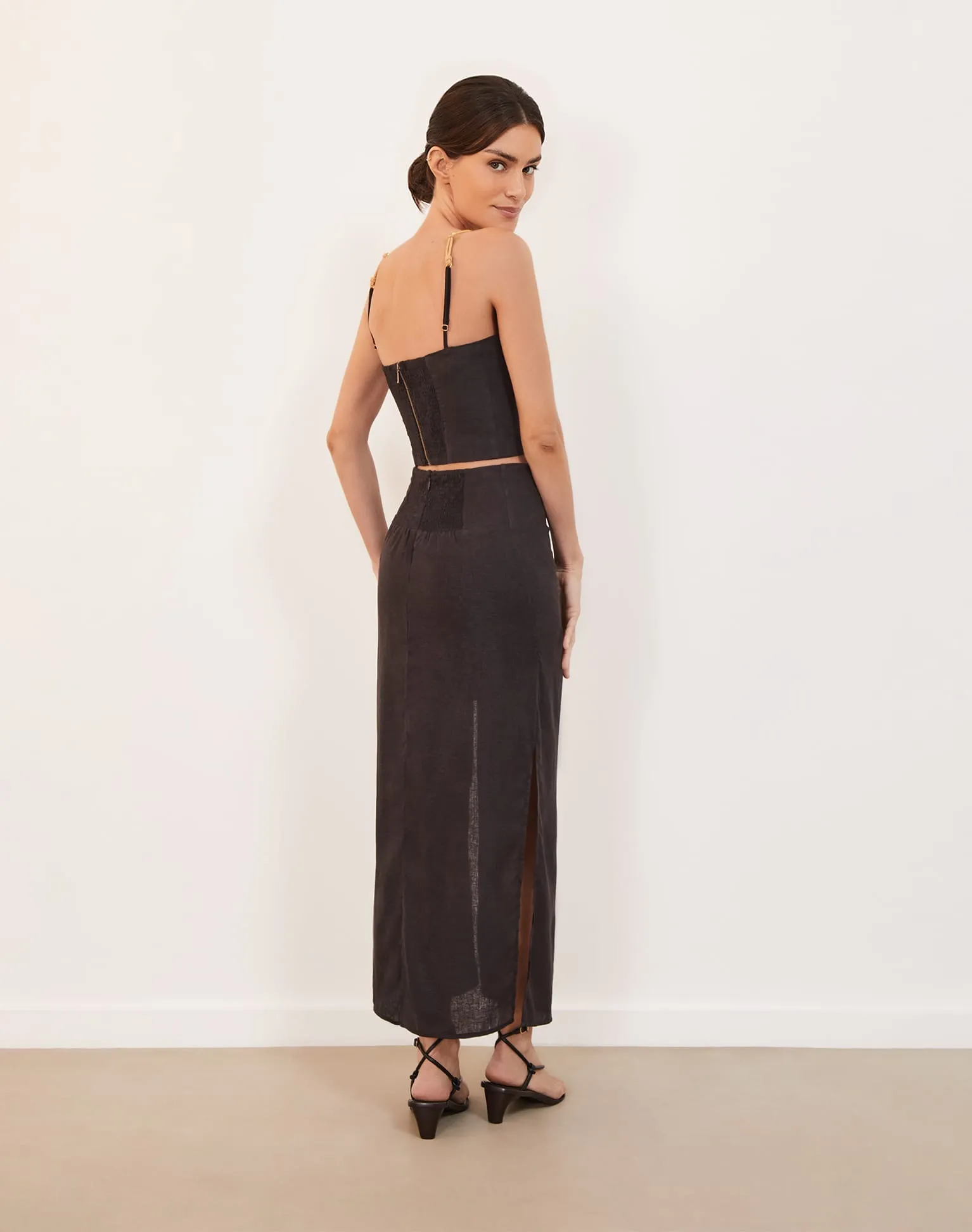 Clara Long Skirt - Black