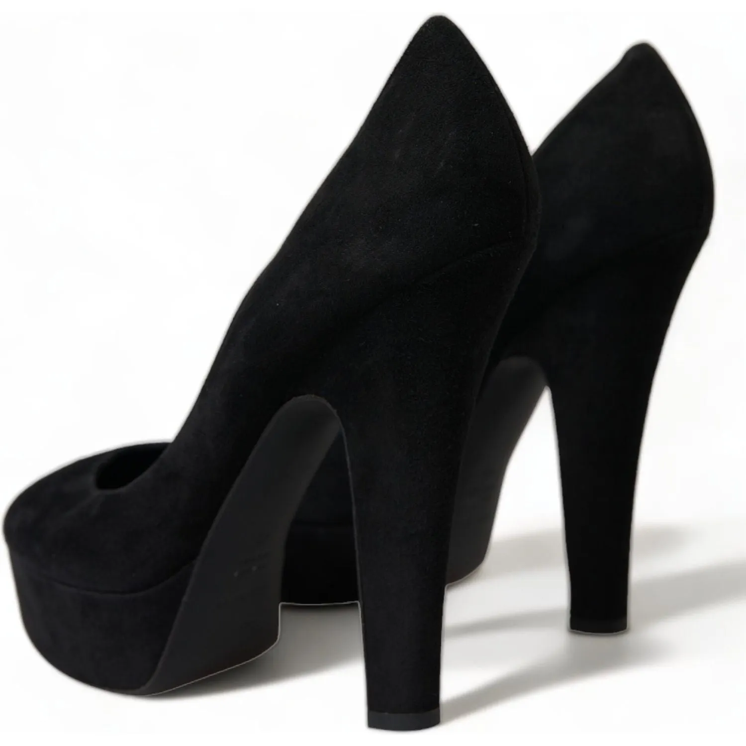 Dolce & Gabbana Black Suede Heeled Pumps Sophistication