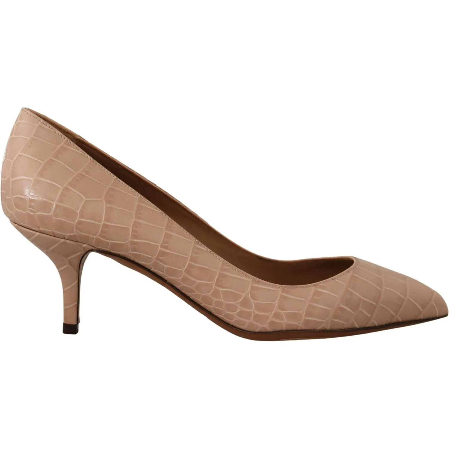 Dolce & Gabbana Elegant Beige Leather Pumps