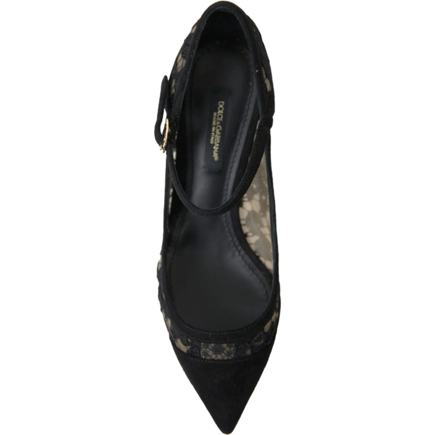 Dolce & Gabbana Elegant Black Taormina Lace Heels