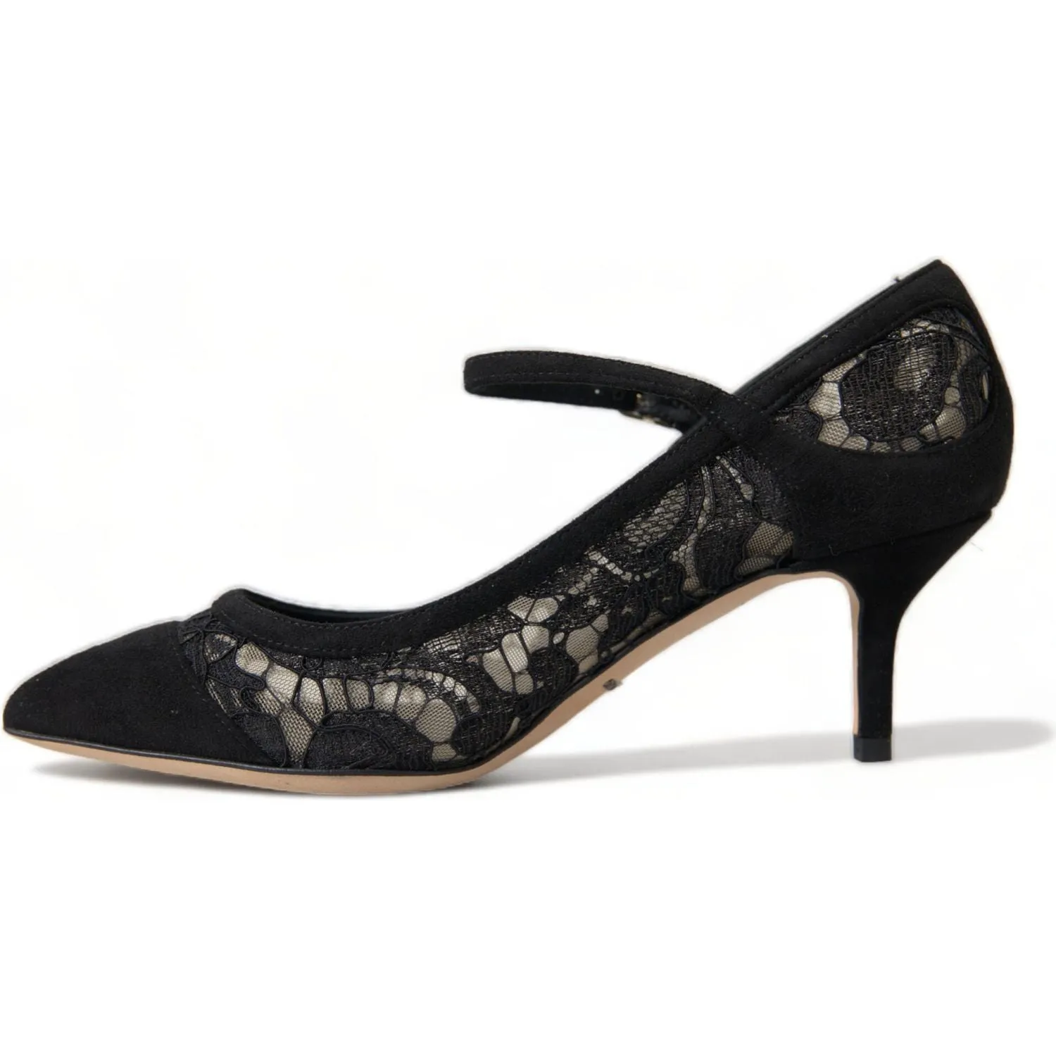 Dolce & Gabbana Elegant Black Taormina Lace Heels