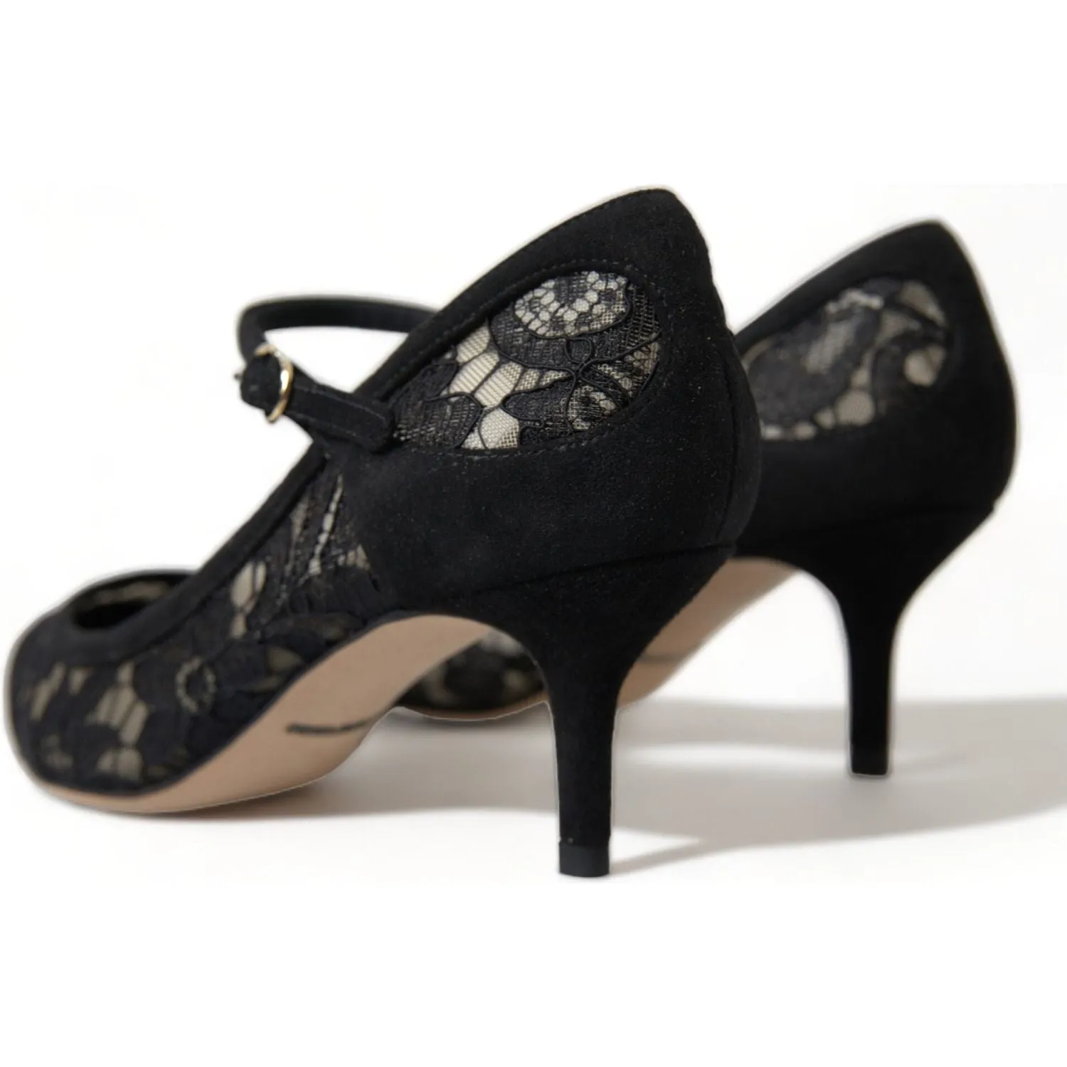 Dolce & Gabbana Elegant Black Taormina Lace Heels