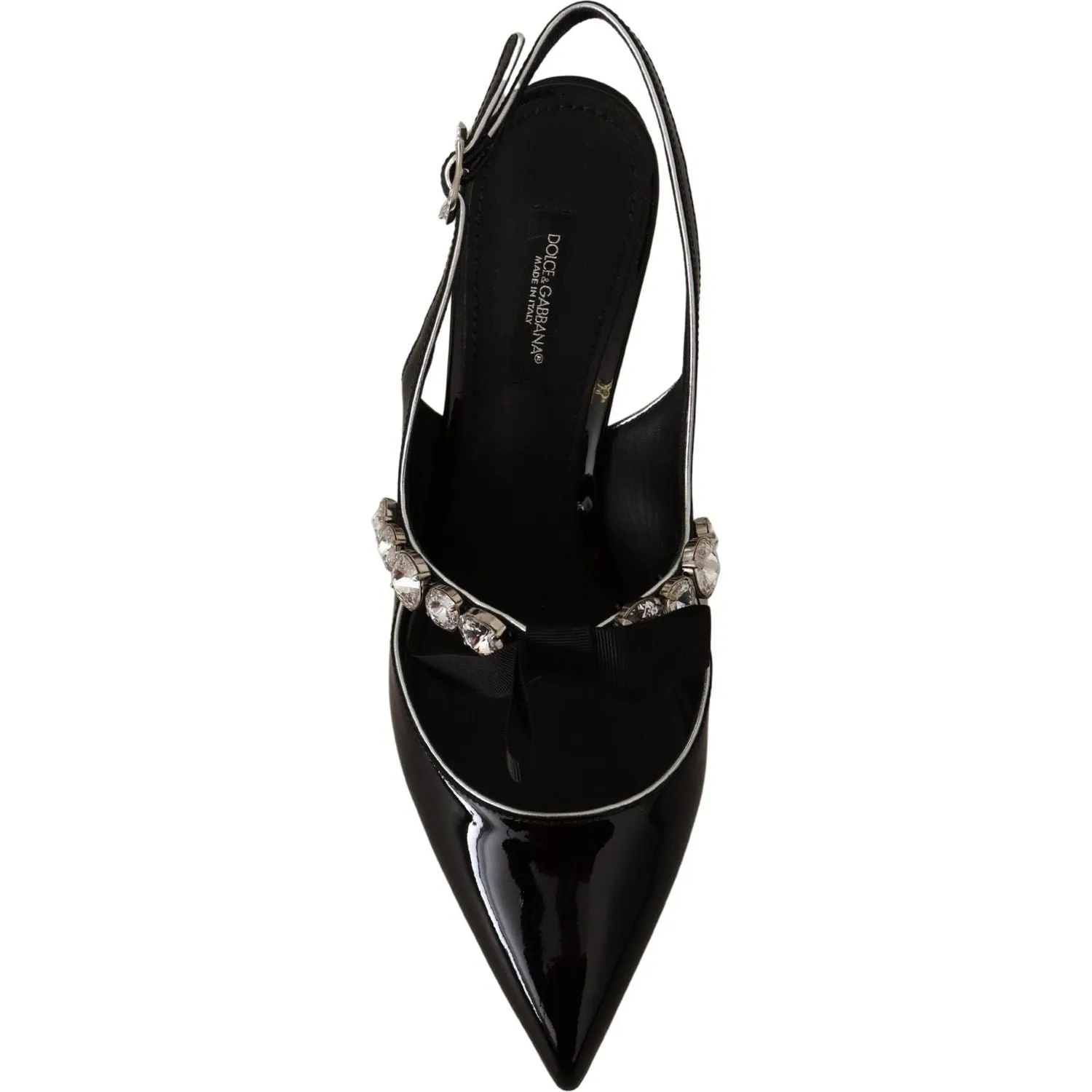 Dolce & Gabbana Elegant Crystal Slingback Heels Pump